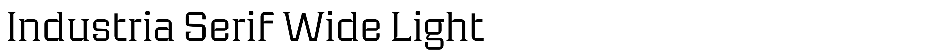 Industria Serif Wide Light